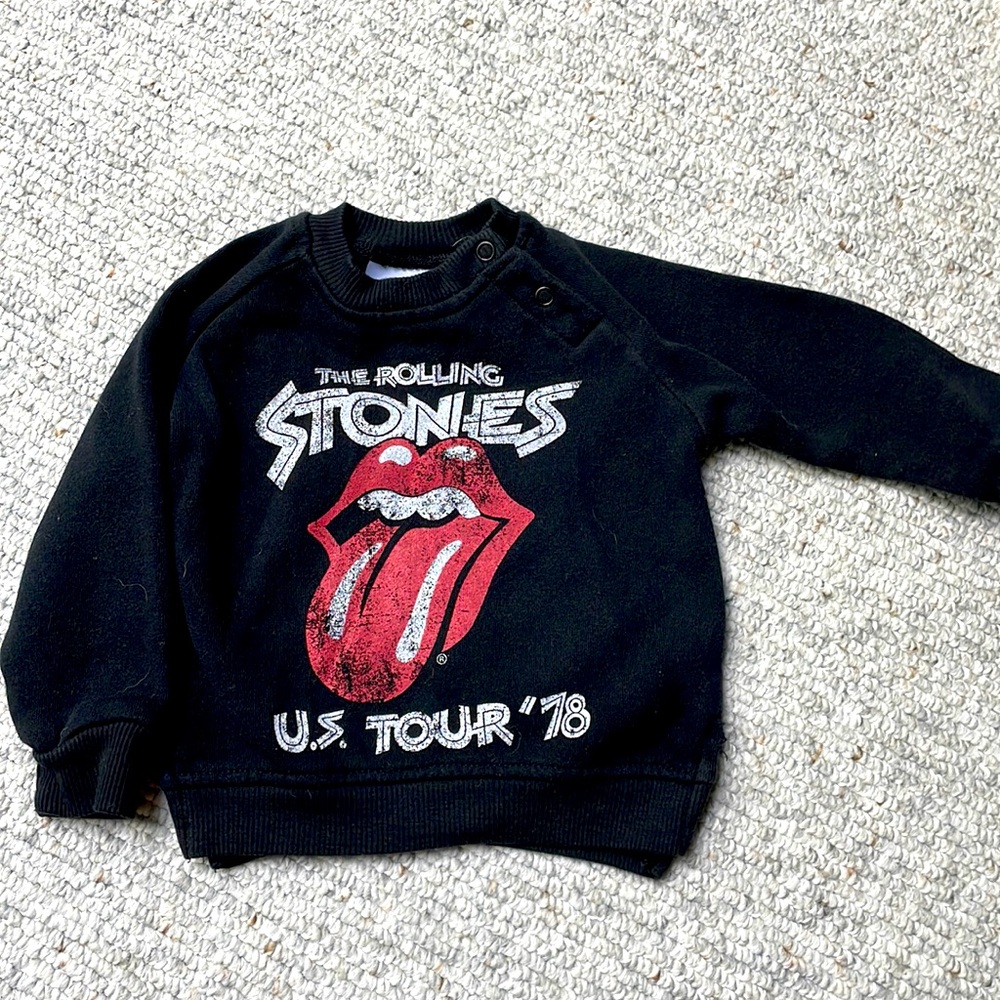 Infant Rolling Stones sweatshirt.